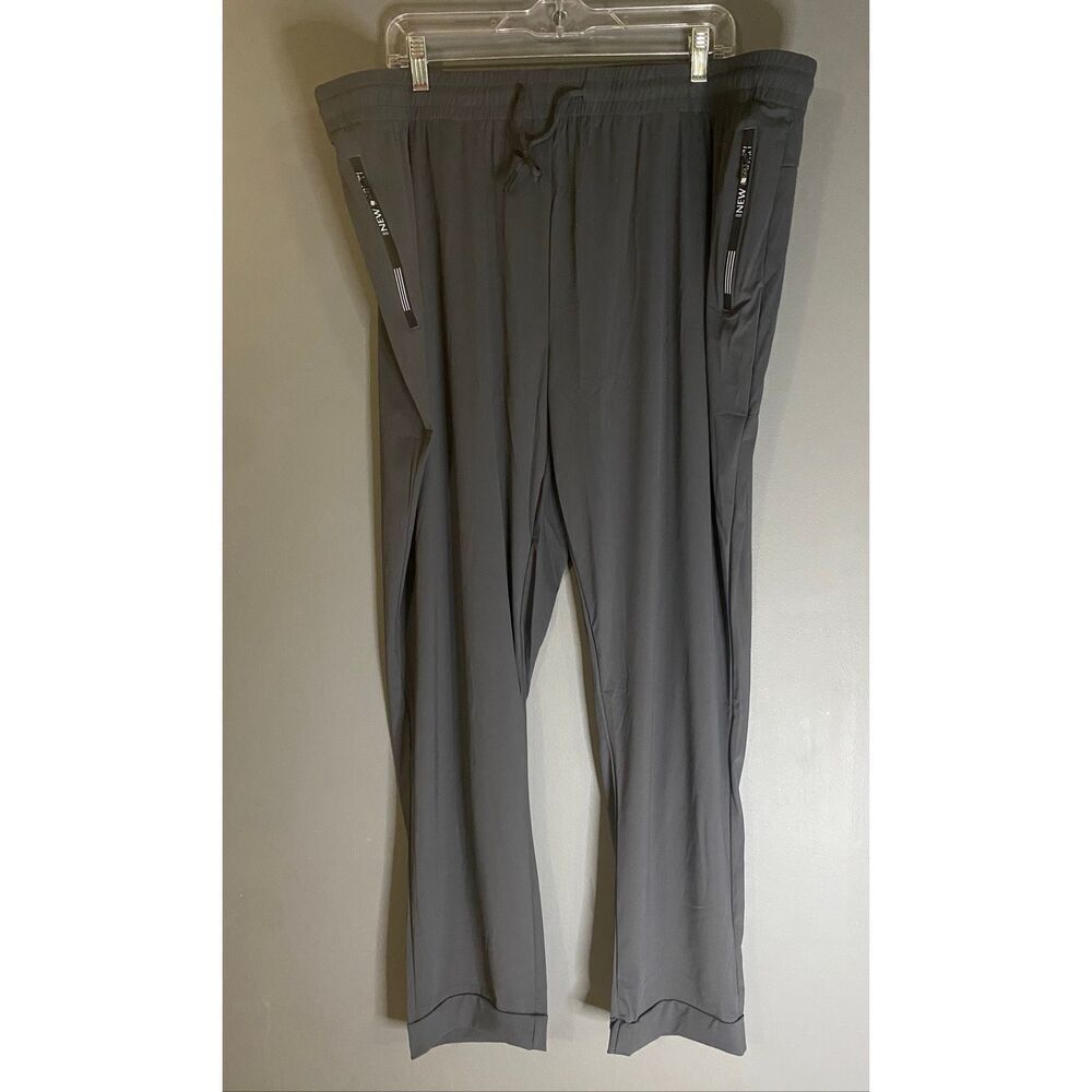New Sport Grey Quick Dry Athletic Jogger Pants Zipper Pockets Size 3X NWOT
